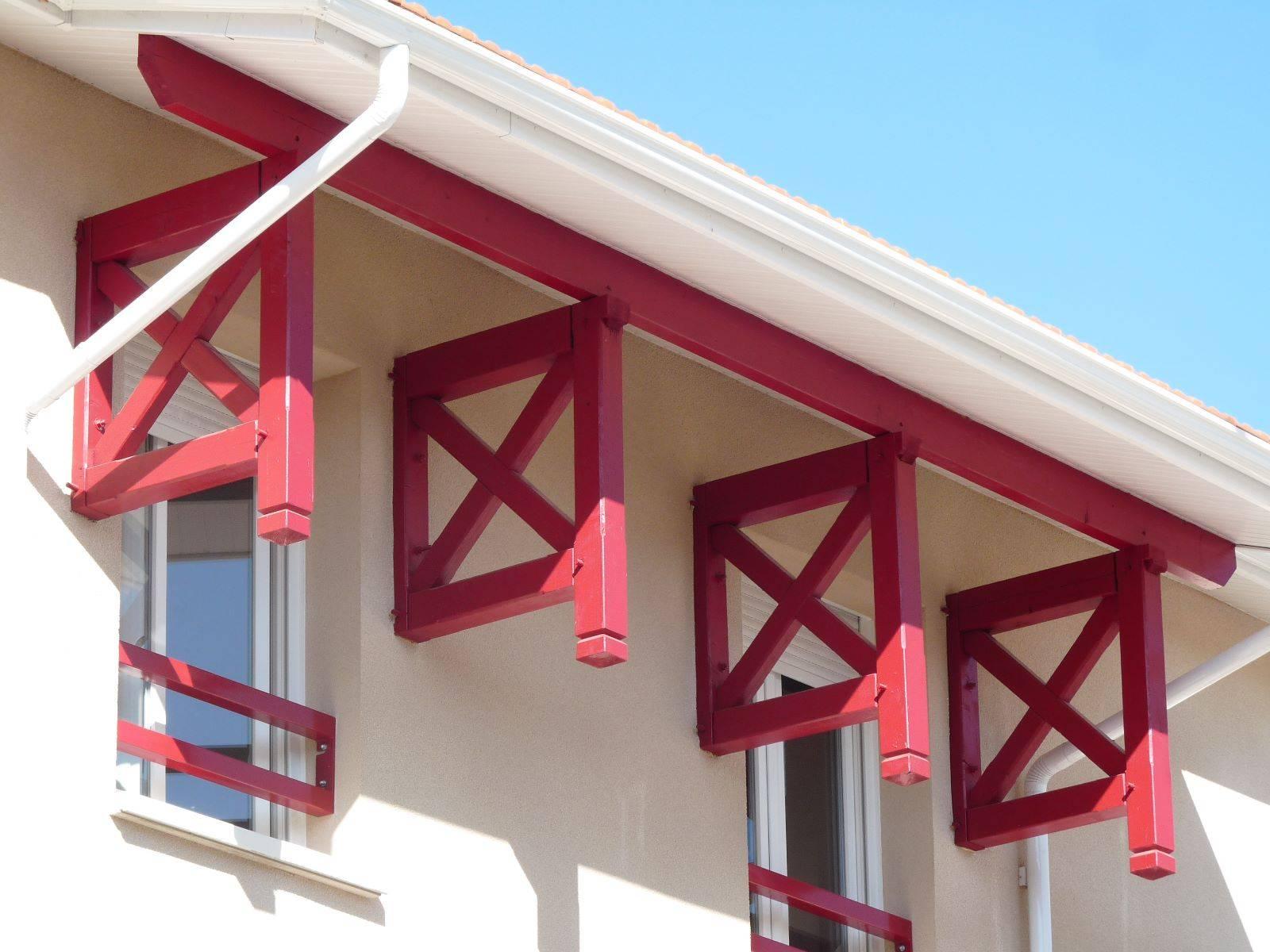Logements collectifs, détail de charpente bois GIRONDE HABITAT Bassin d’Arcachon