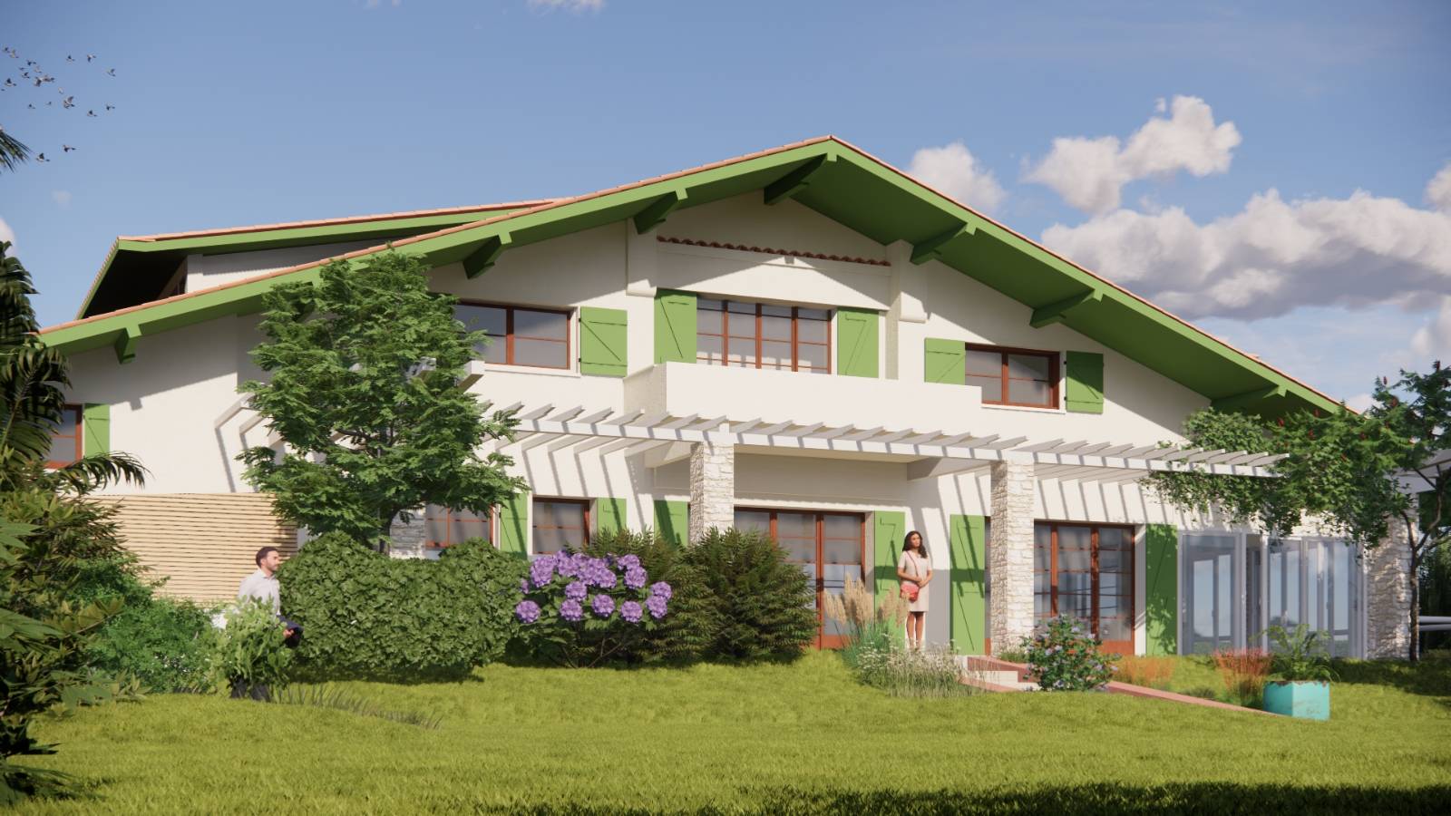 maison de style basque en résidence de tourisme sur le Bassin d’Arcachon.