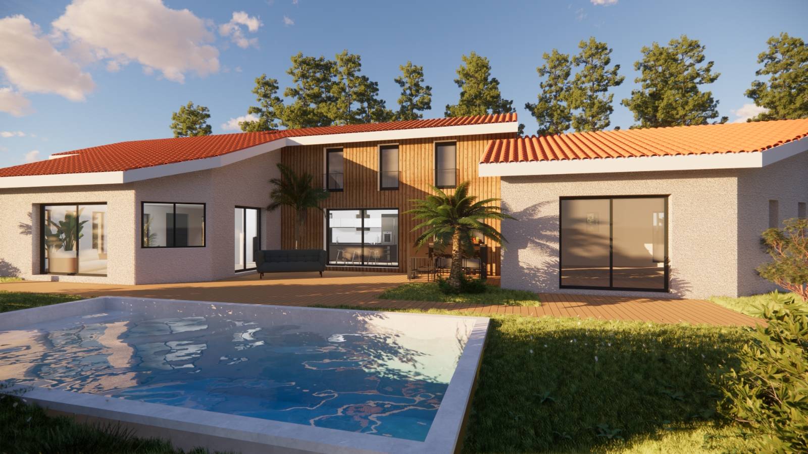 Rénovation et surélévation d’une villa sur le Bassin d’Arcachon l’atelier KRIEGER architecte et maître d’oeuvre..