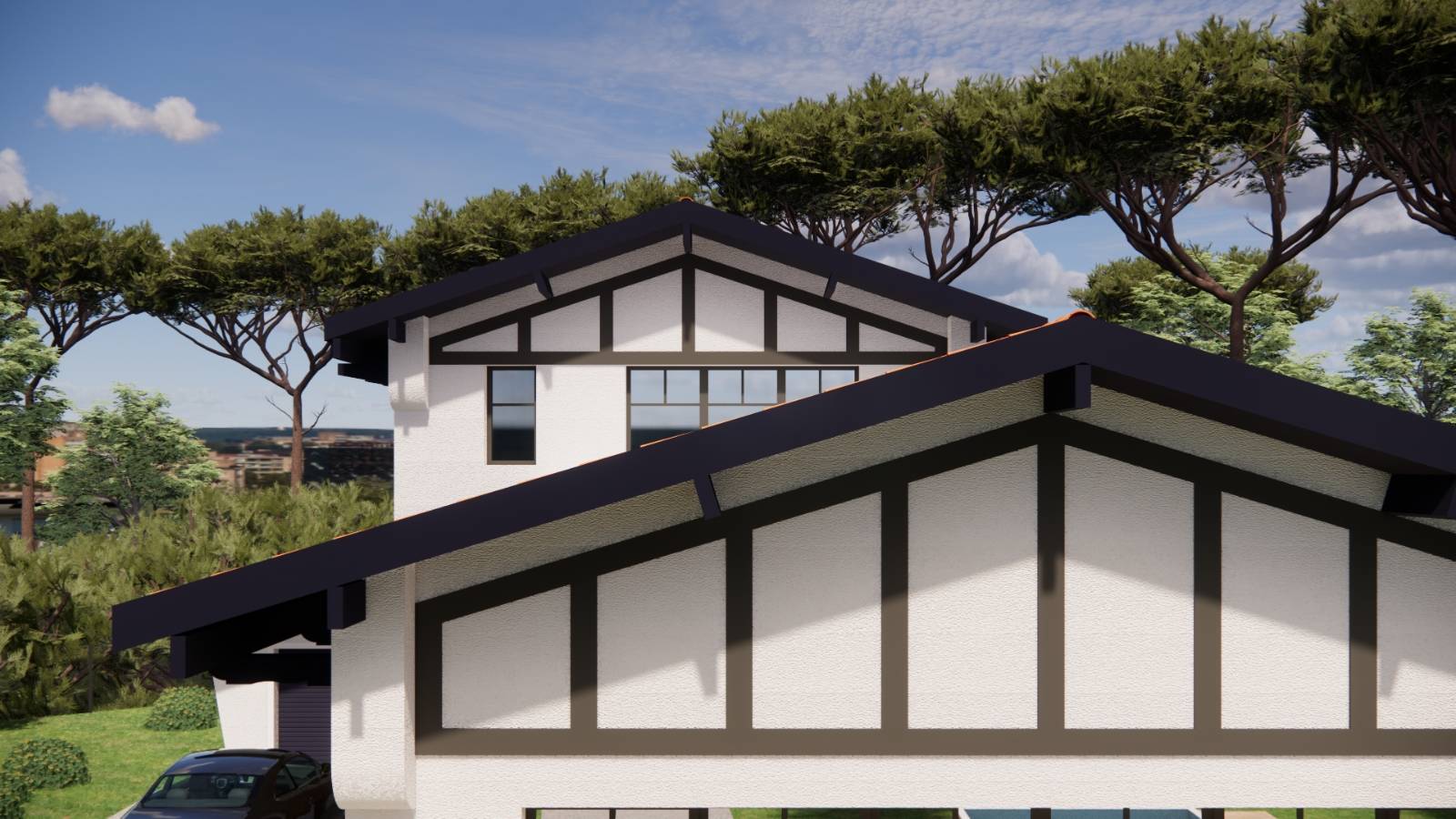 surélévation en ossature bois sur le Bassin d’Arcachon l’atelier KRIEGER architecte et maître d’oeuvre. face