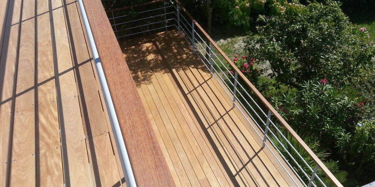 Rénovation d'une villa et création d’une terrasse sur le toit par un architecte, Bassin d’Arcachon, solarium sur terrasse